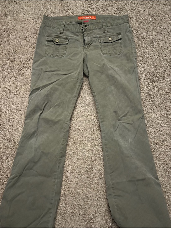 !it jeans Denim - !it jeans Women's Olive Green Flare Legged Jeans